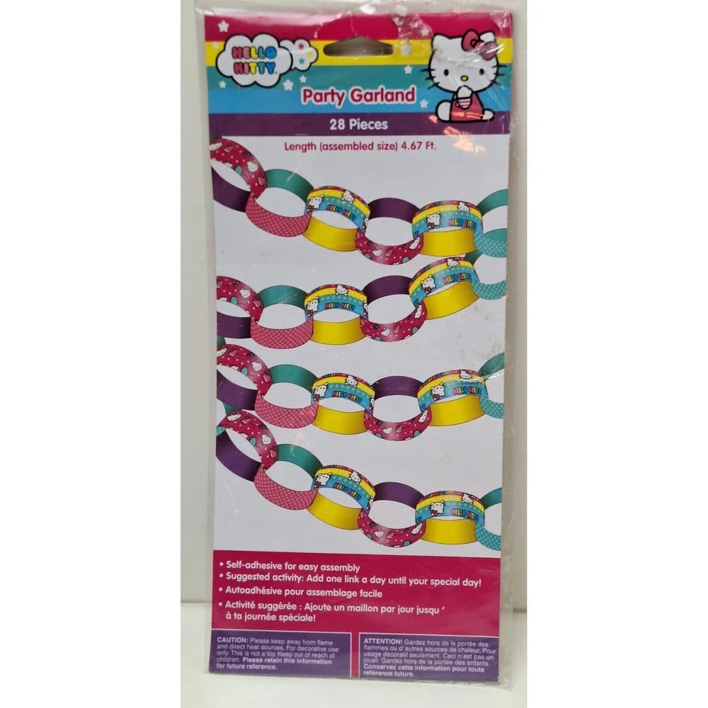 Set/3 Hello Kitty Chain Link Birthday Party Garland (Set/3) Girl Decoration